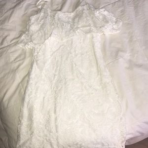 Mini white lace dress